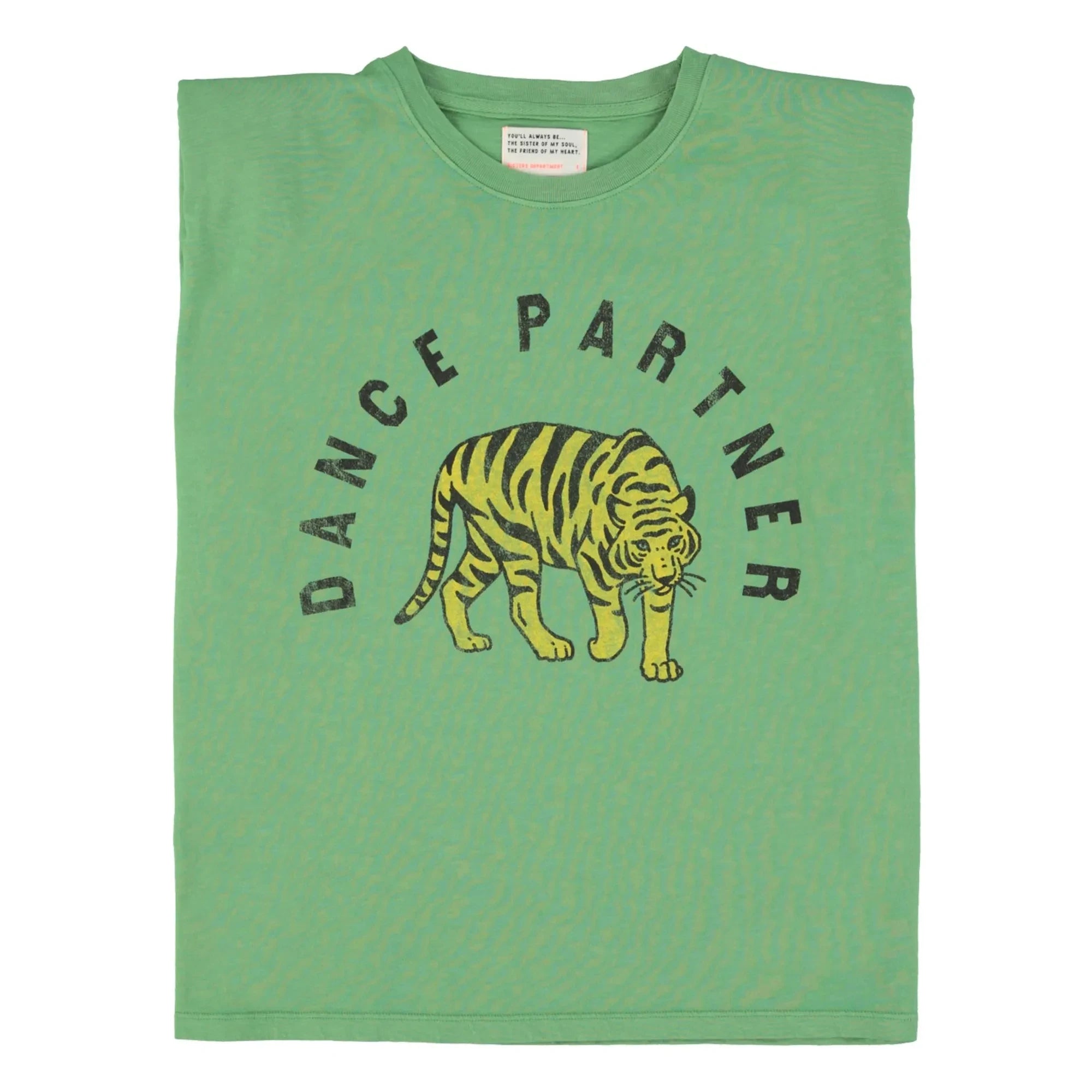 Sisters Department – Alicia Pamuk-T-Shirt mit Epauletten | Grün