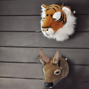 Wild & Soft - Tiger Head Duvar Askısı | Açık Kahverengi