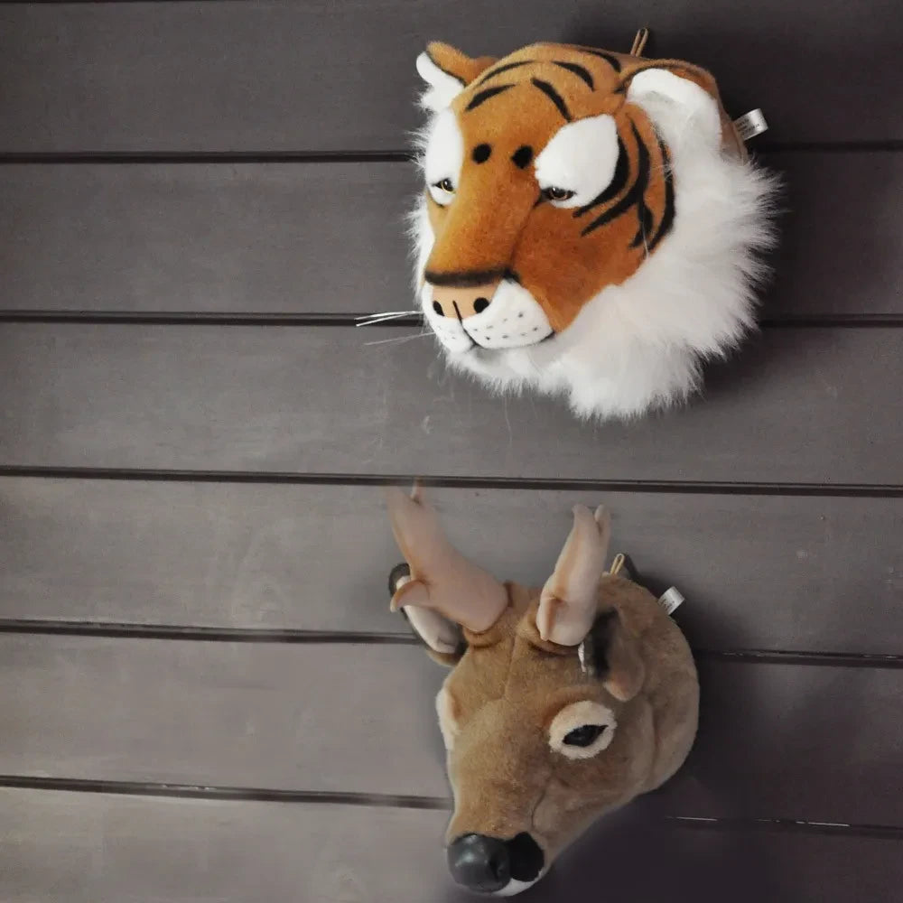 Wild & Soft - Tiger Head Duvar Askısı | Açık Kahverengi