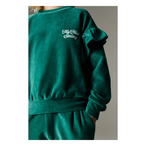 the new society - Sweat Odense Kadife Organik | Yeşil