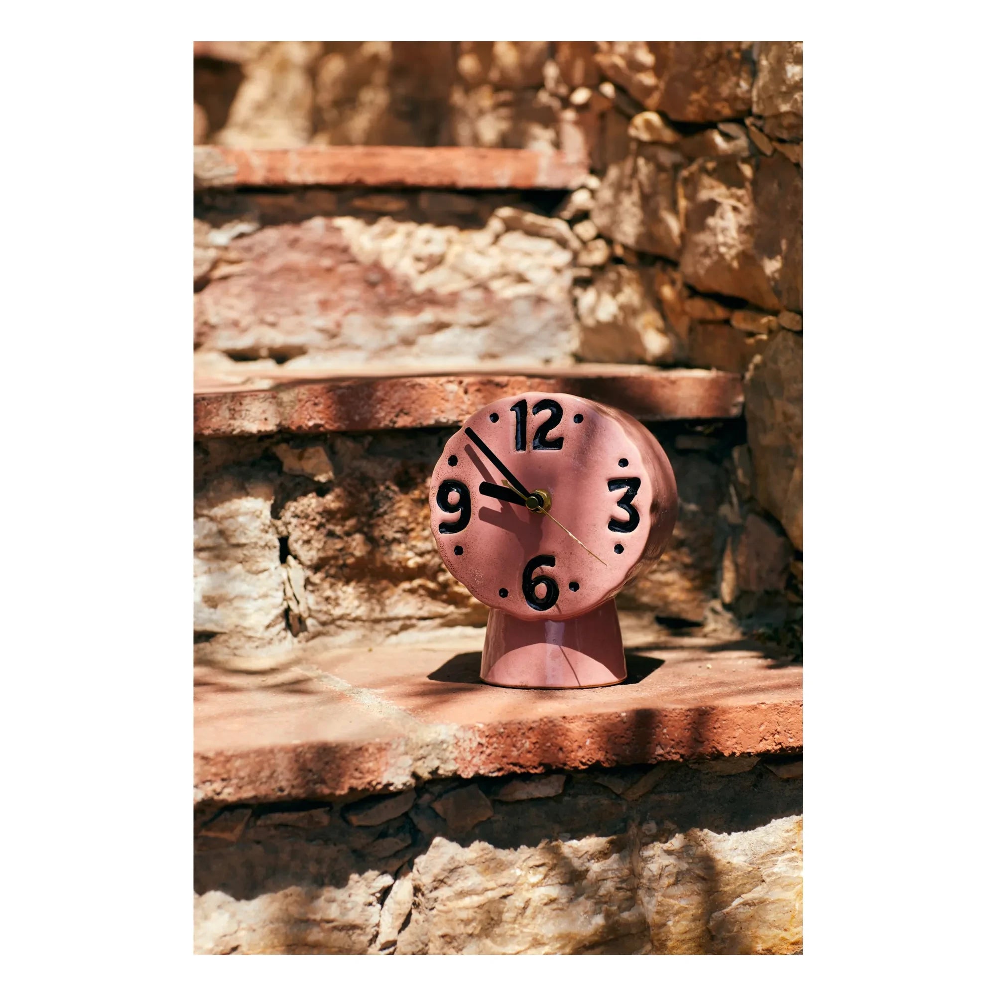 HKliving - Retro seramik saat | Pembe