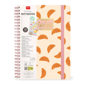 Legami - A4 Lined Illustrated Hardcover Notebook - Kruvasan - Spiral Bound