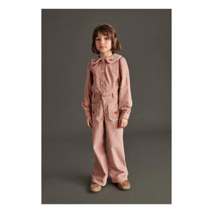 Mipounet - Géraldine Hearts Kadife Pantolon | Soluk Pembe