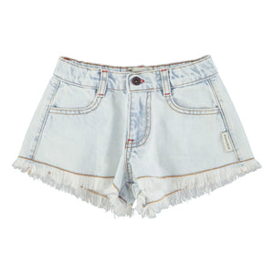 Piupiuchick - Distressed Denim-Shorts | Washed Blue