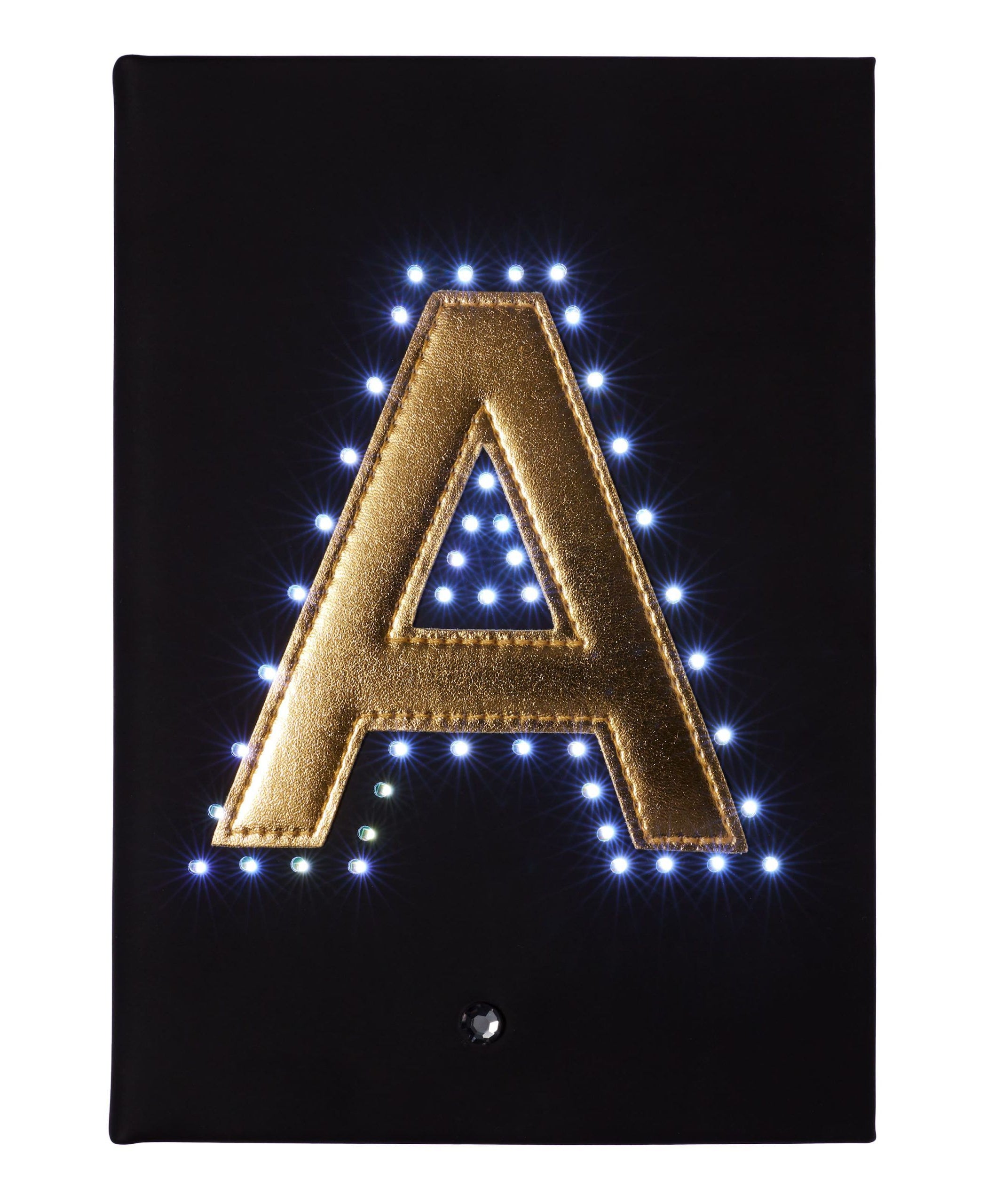 Smiggle - Işıklı Alfabe Harfli Siyah A5 Defter-Dinossi