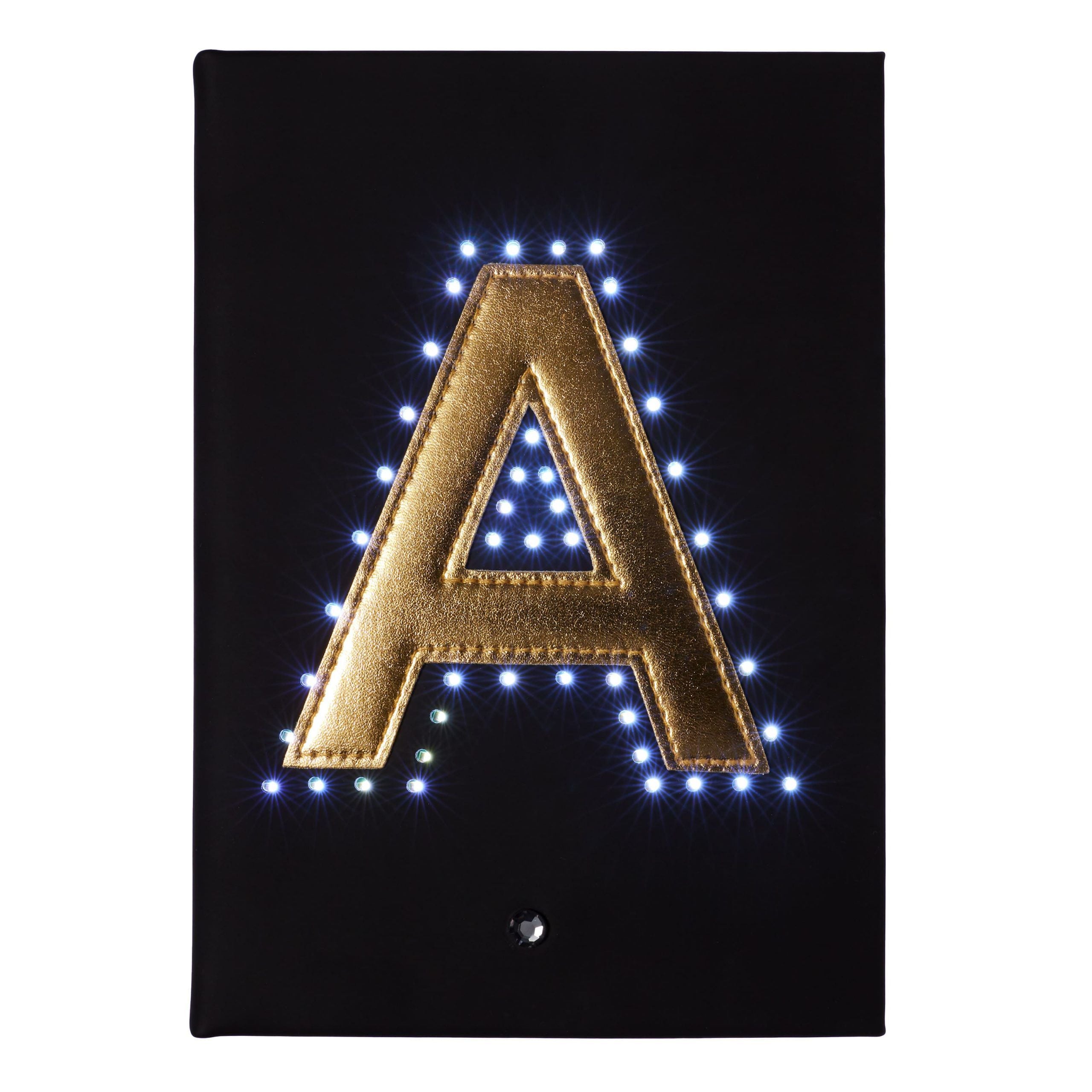 Smiggle - Işıklı Alfabe Harfli Siyah A5 Defter-Dinossi