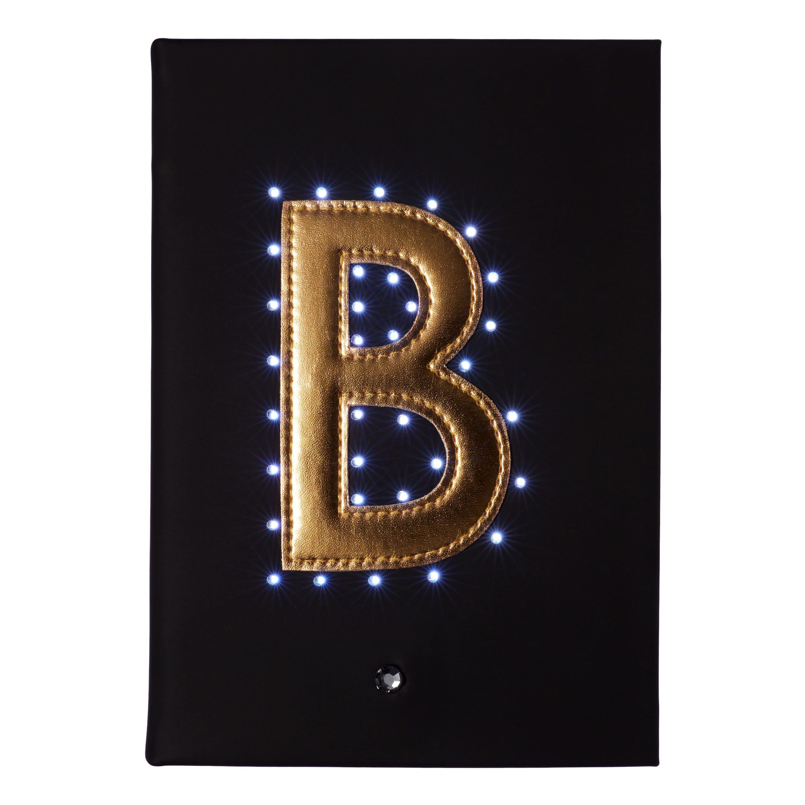 Smiggle - Işıklı Alfabe Harfli Siyah A5 Defter-Dinossi