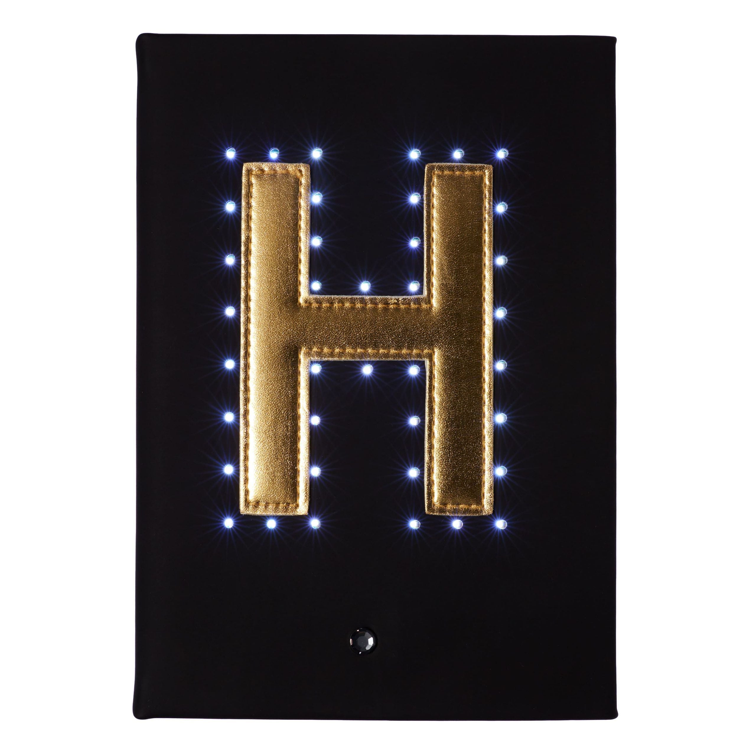 Smiggle - Işıklı Alfabe Harfli Siyah A5 Defter-Dinossi