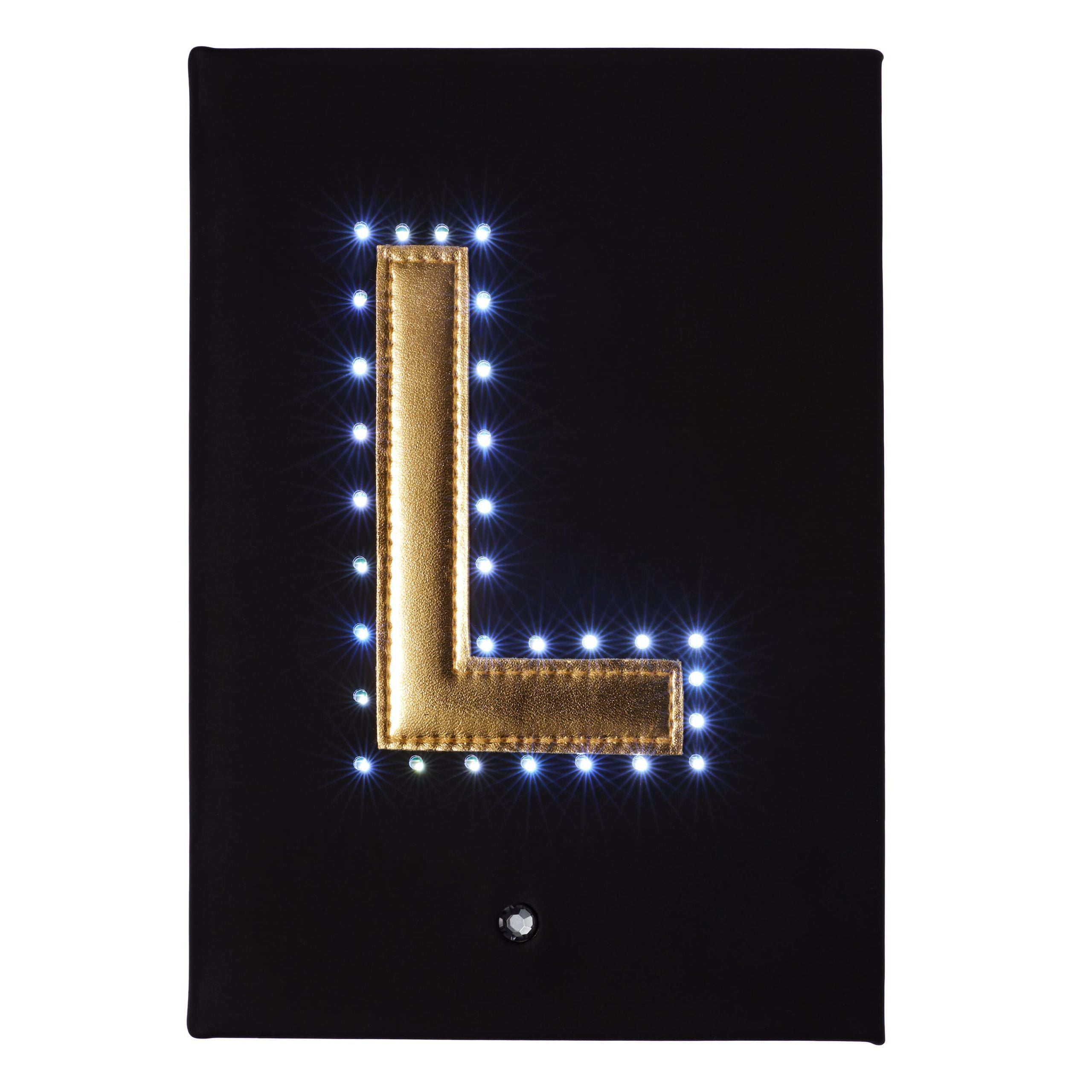 Smiggle - Işıklı Alfabe Harfli Siyah A5 Defter-Dinossi