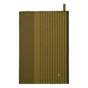 La cerise sur le gâteau - Piero cotton striped kitchen towel | Camel