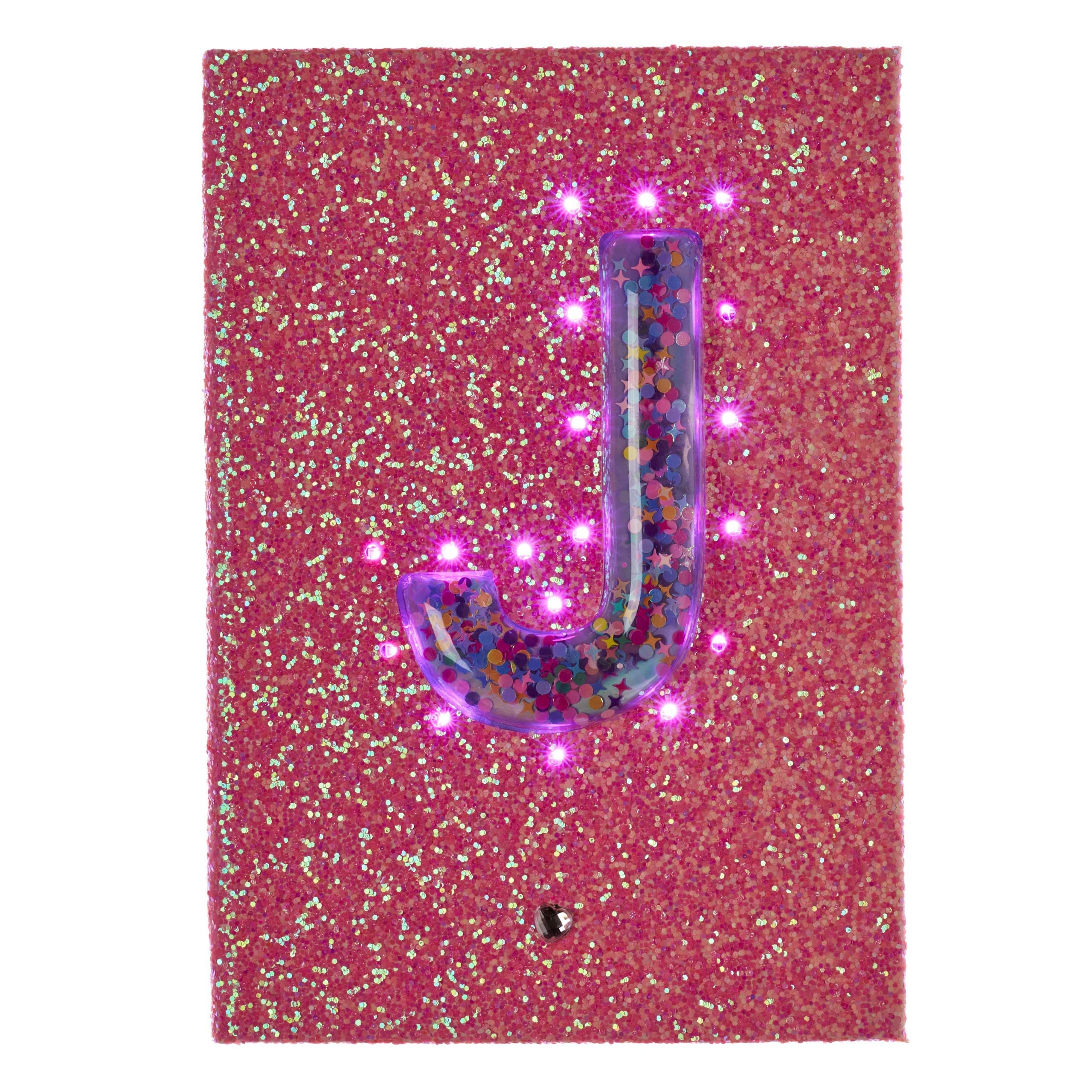 Smiggle - Işıklı Alfabe Harfli Pembe A5 Defter-Dinossi