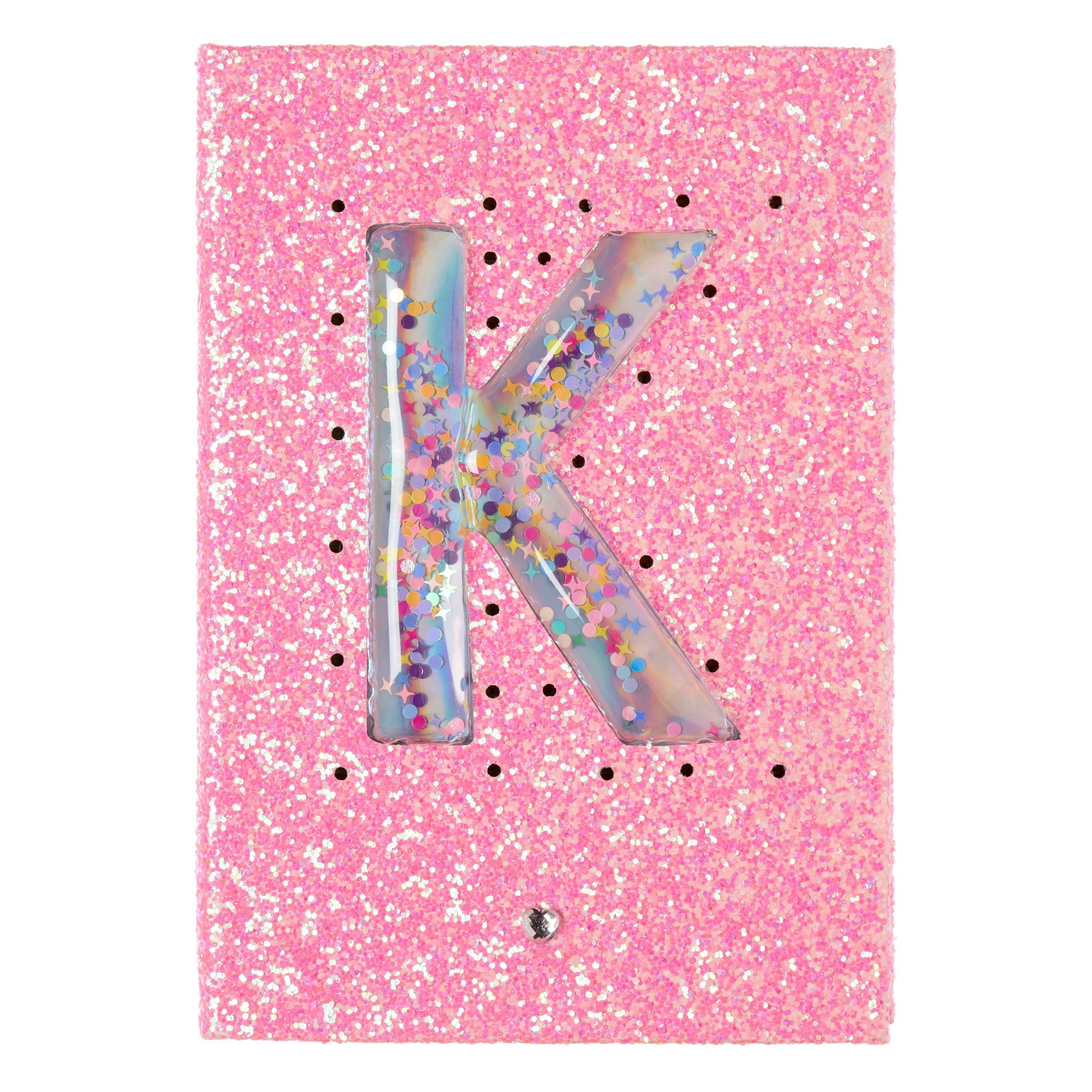 Smiggle - Işıklı Alfabe Harfli Pembe A5 Defter-Dinossi