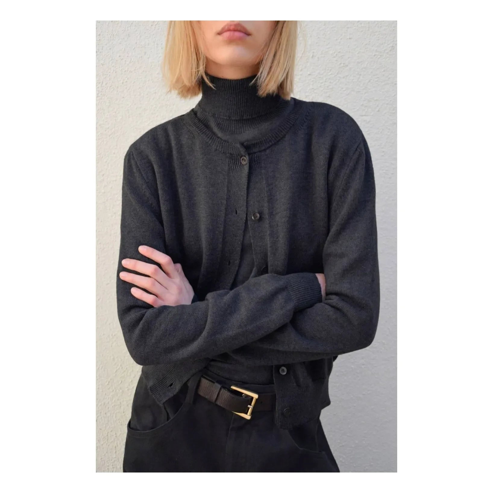 THEAVANT - Saint Etienne organik pamuklu hırka | Siyah