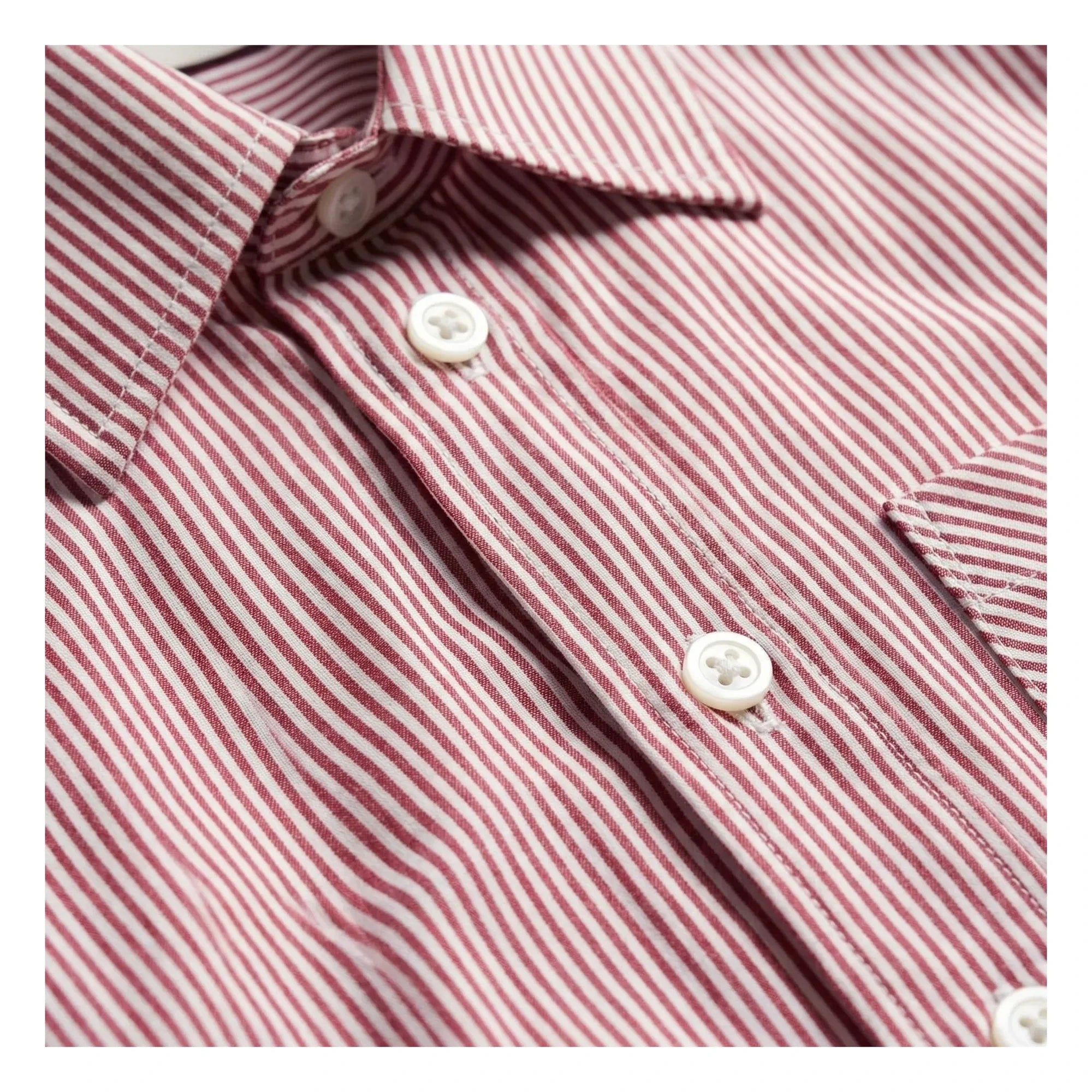 Finger in the nose - Rogue Striped Shirt | Brick Red