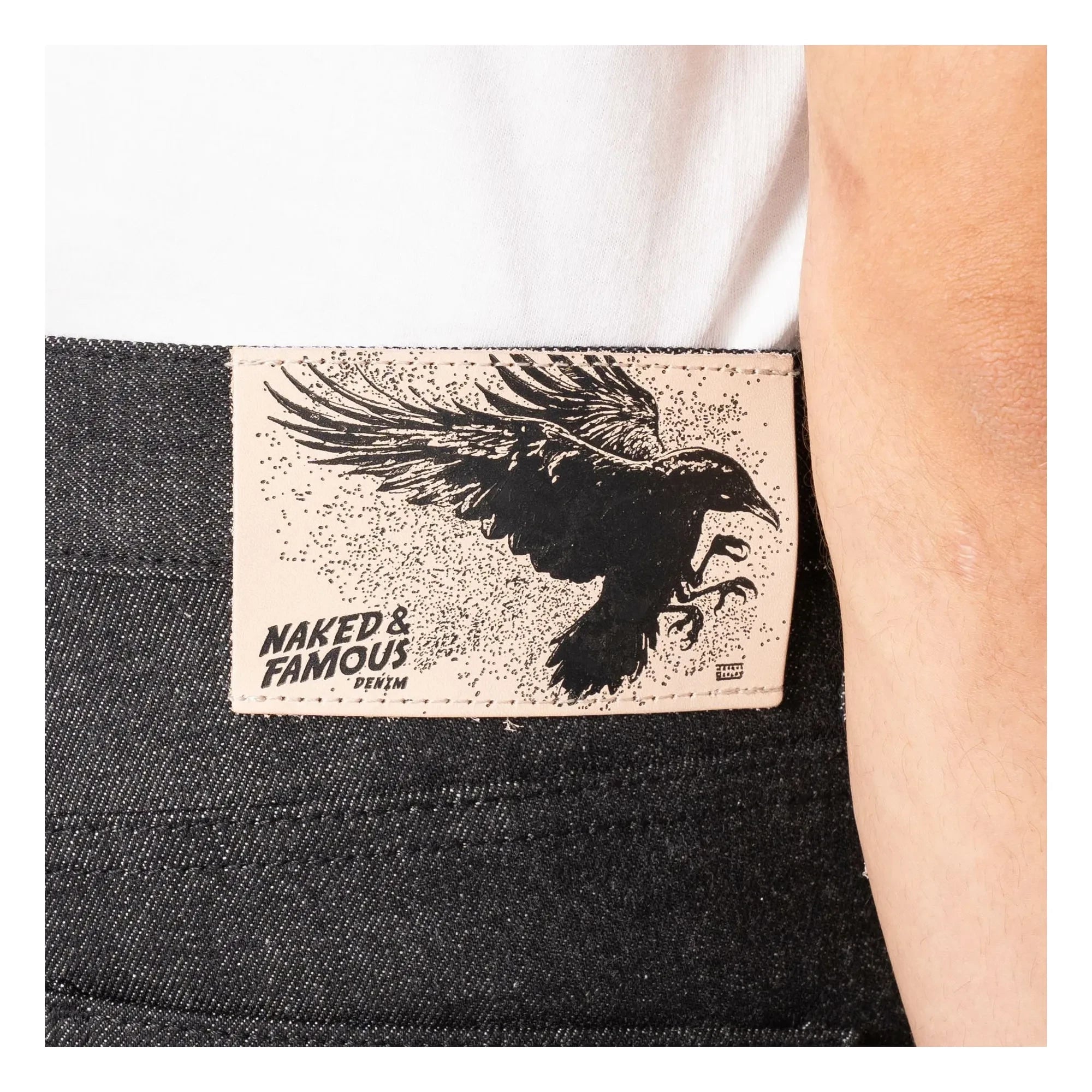 Naked & Famous - Jeans Super Guy Yatagarasu Selvedge | Schwarz