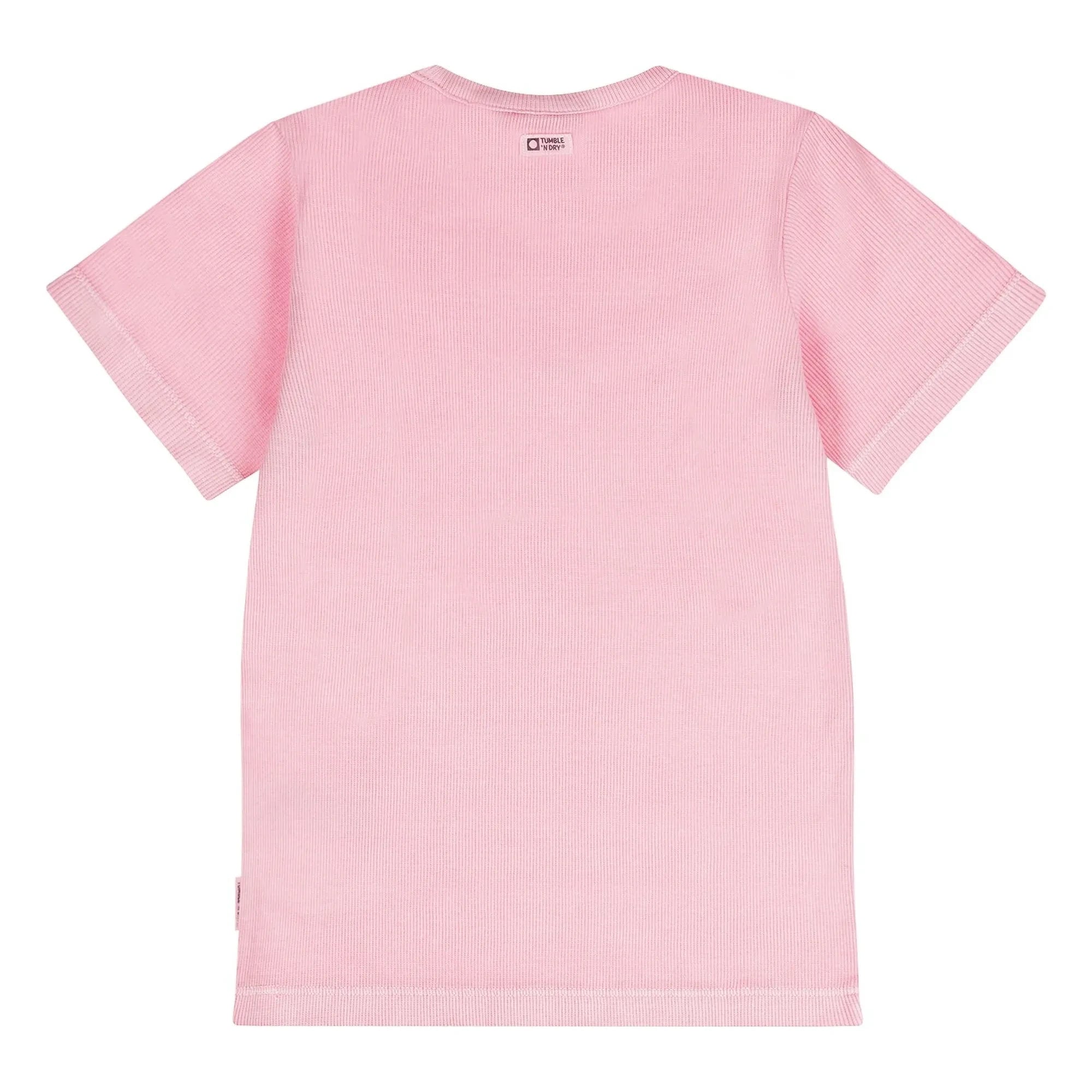 Tumble N'Dry – Geprägtes T-Shirt aus leuchtender Bio-Baumwolle | Rosa