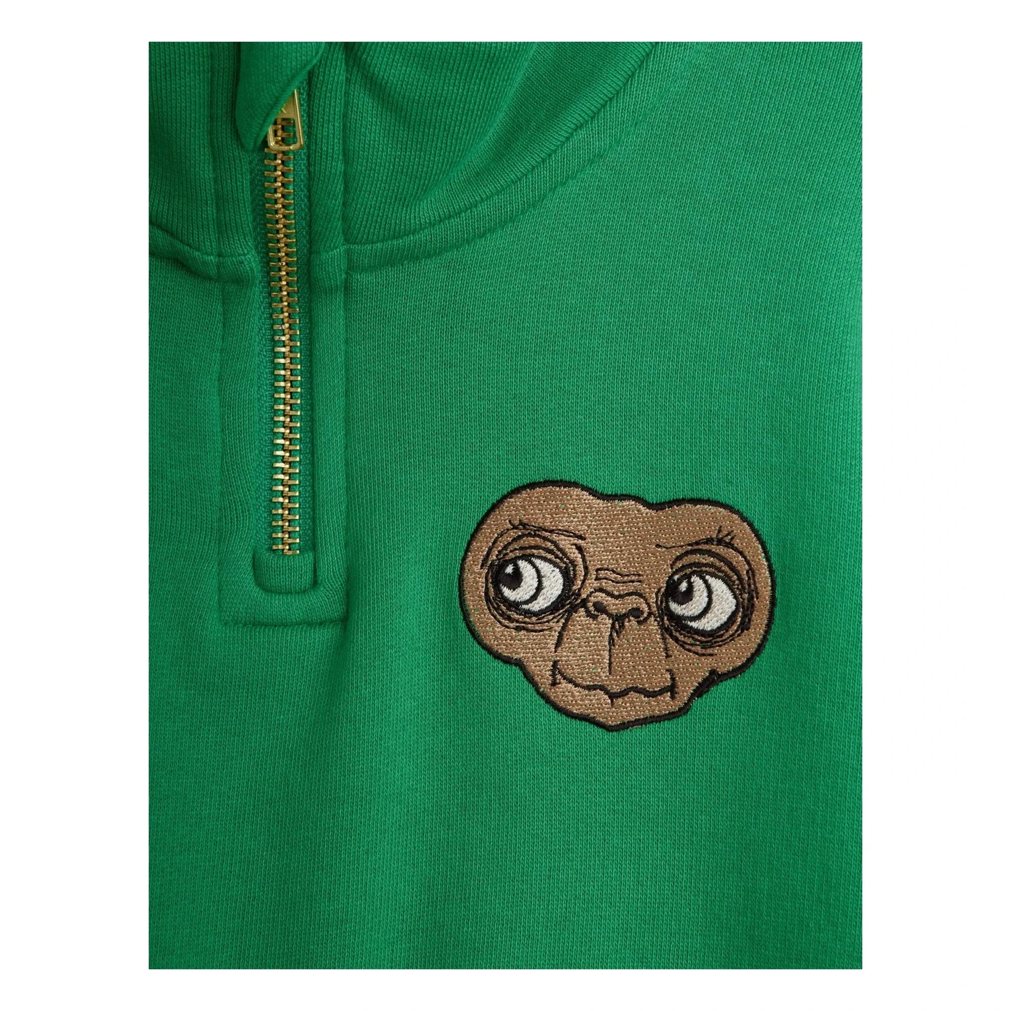 Mini Rodini - Fermuarlı Sweat E.T. Organik pamuk | Yeşil
