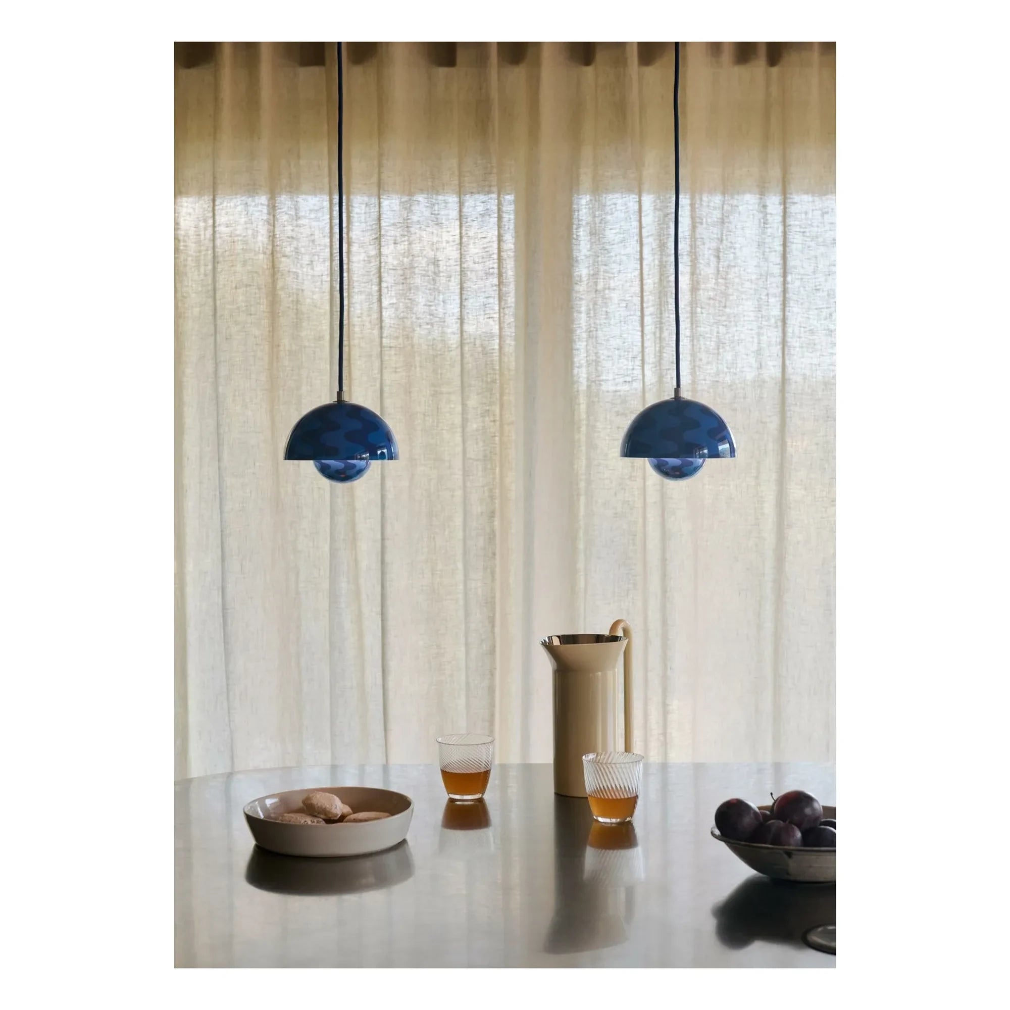& Tradition - Flowerpot VP10 Desenli sarkıt lamba, Verner Panton | Kobalt