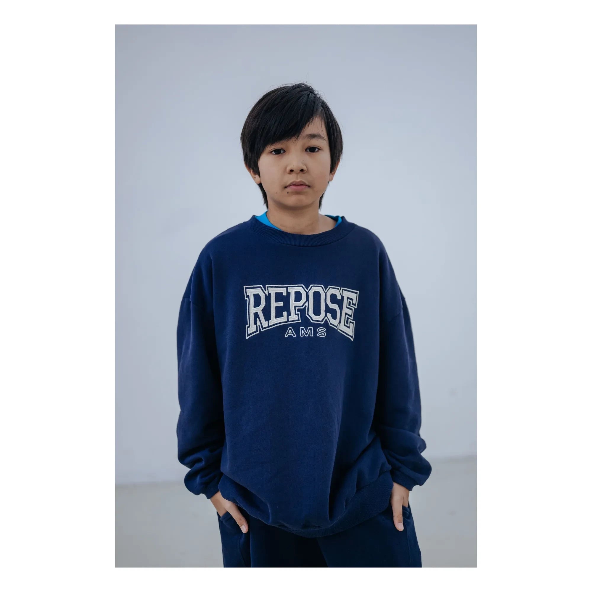 Repose AMS - Cozydrop REPOSE AMS Bio-Baumwoll-Sweatshirt | Marine