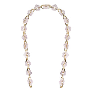 LaCoqueFrançaise - Cassy Lange Kette Blumen 120 cm | Rosa