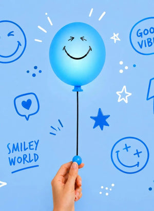 MOB - Bubbly Wandleuchte - MOB x Smiley World | Blau
