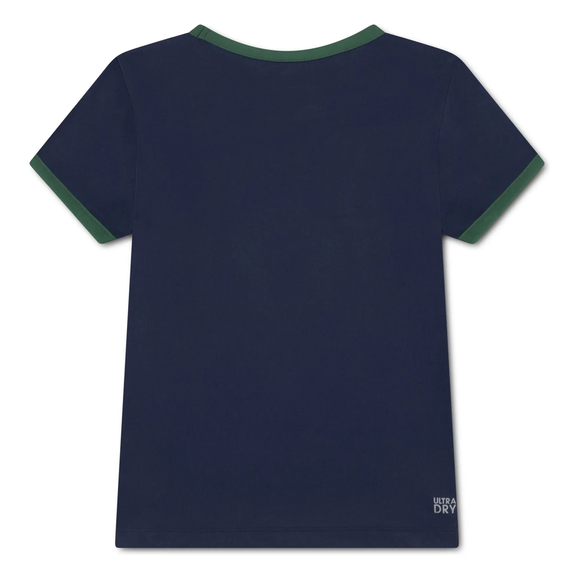 Lacoste - Contrast Collar Recycled Fiber Sports T-Shirt | Navy Blue