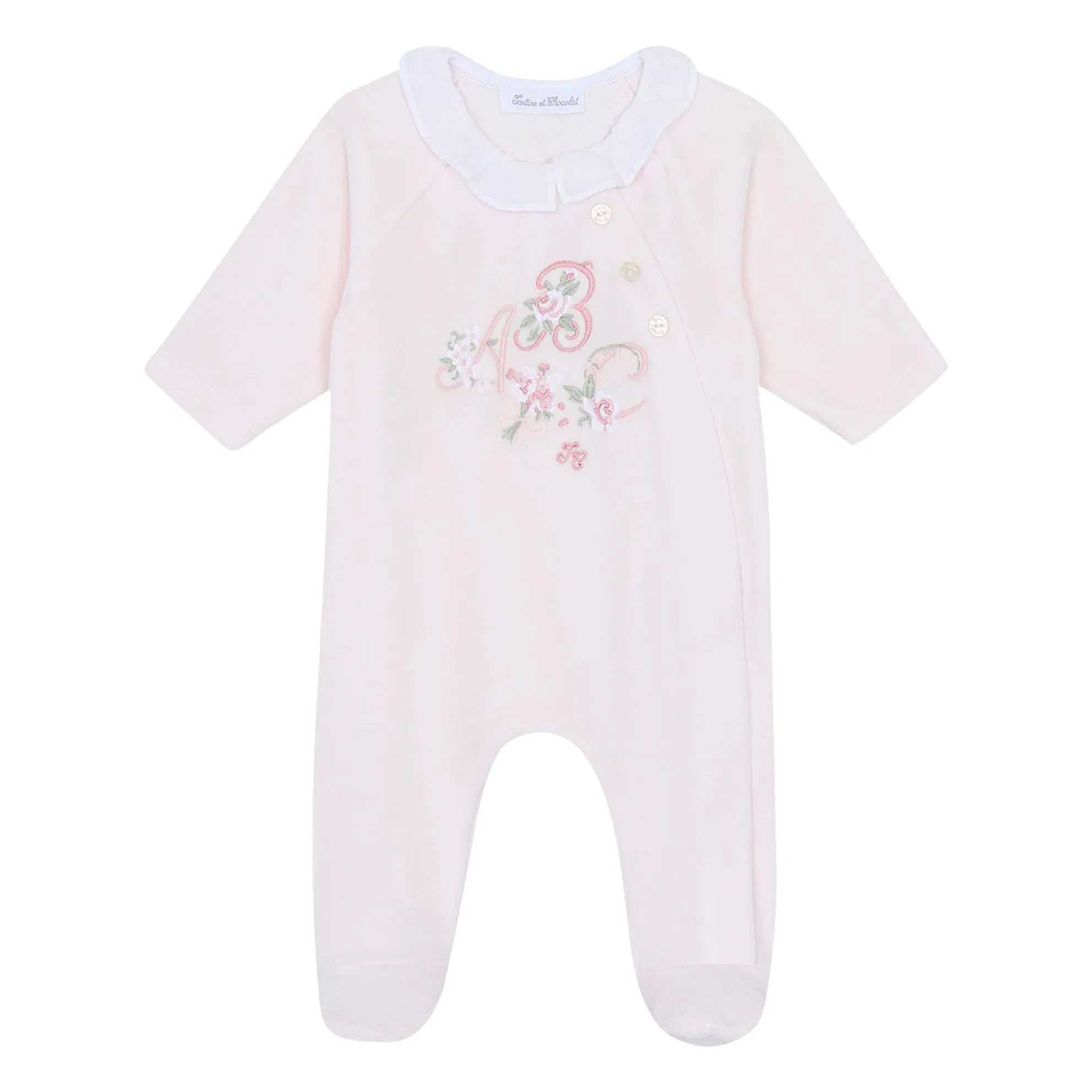 Tartine et Chocolat - ABC Pyjama mit Blumenmuster | Blassrosa