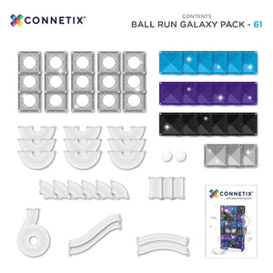 Connetix - Glitter Ball Run Galaxy Seti - 61 Parça