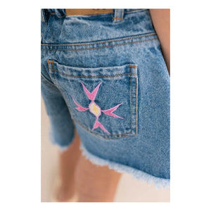 Jenest - Lilou Organik Pamuk Denim Şort | Mavi