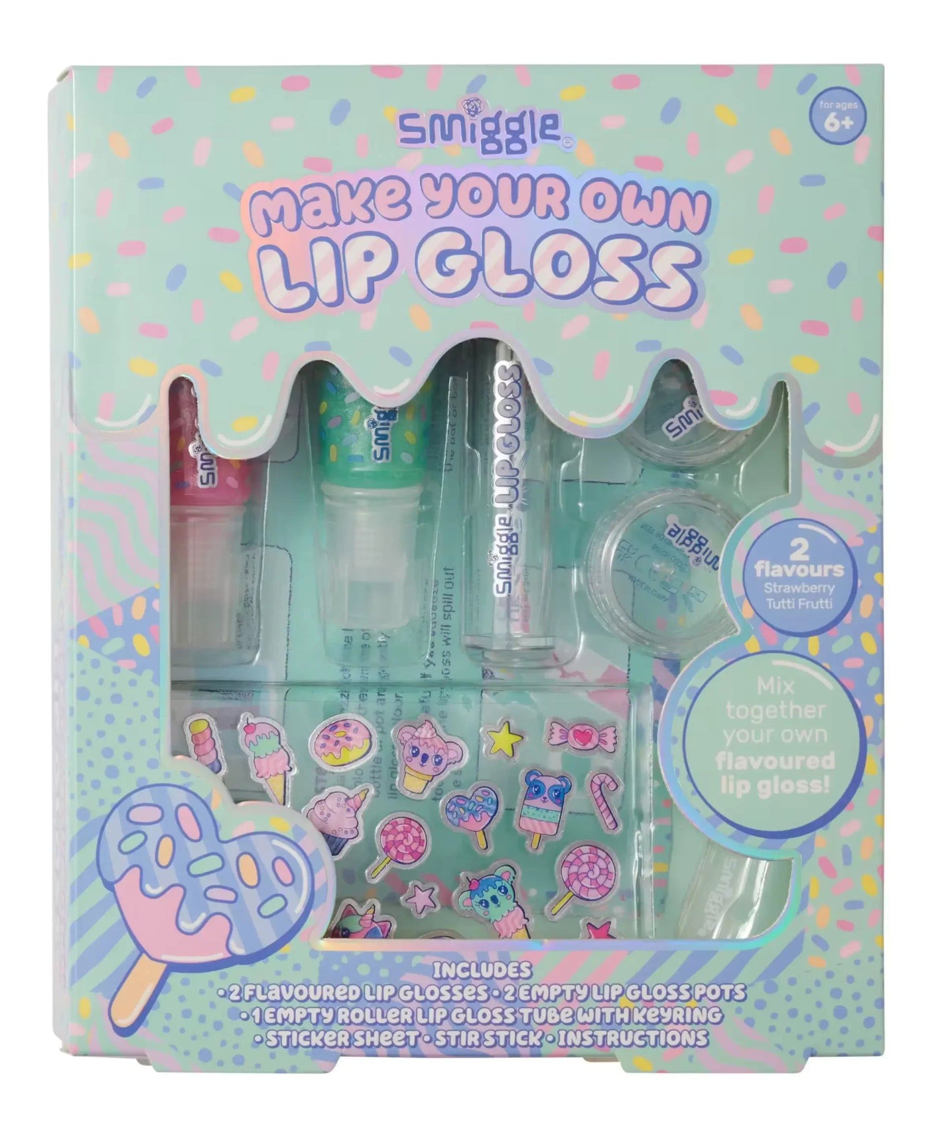 Smiggle - Diy Dudak Parlatıcı Set-Dinossi