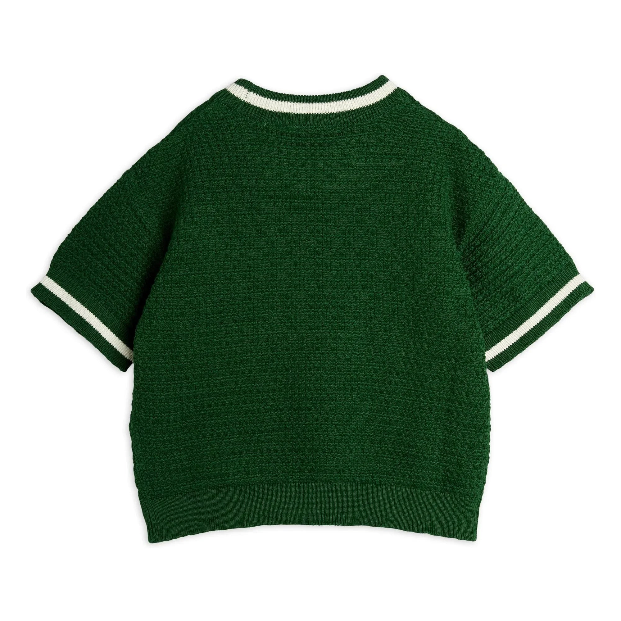 Mini Rodini - Kertenkele Short Sleeve Organic Cotton Sweater | Green