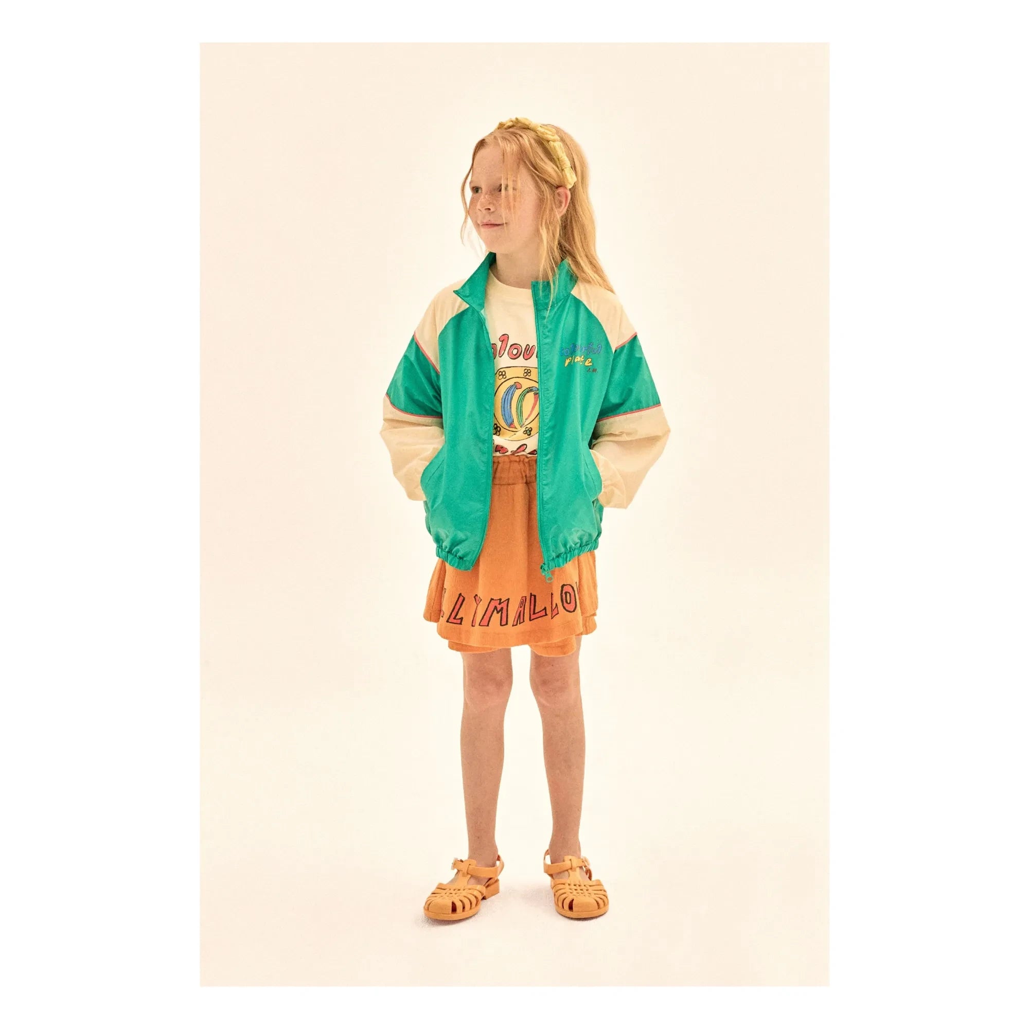 Jelly Mallow - Colourful Plate windbreaker | Green