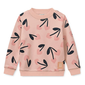 Liewood - Ridley Cherry organik pamuk sweatshirt | Pembe