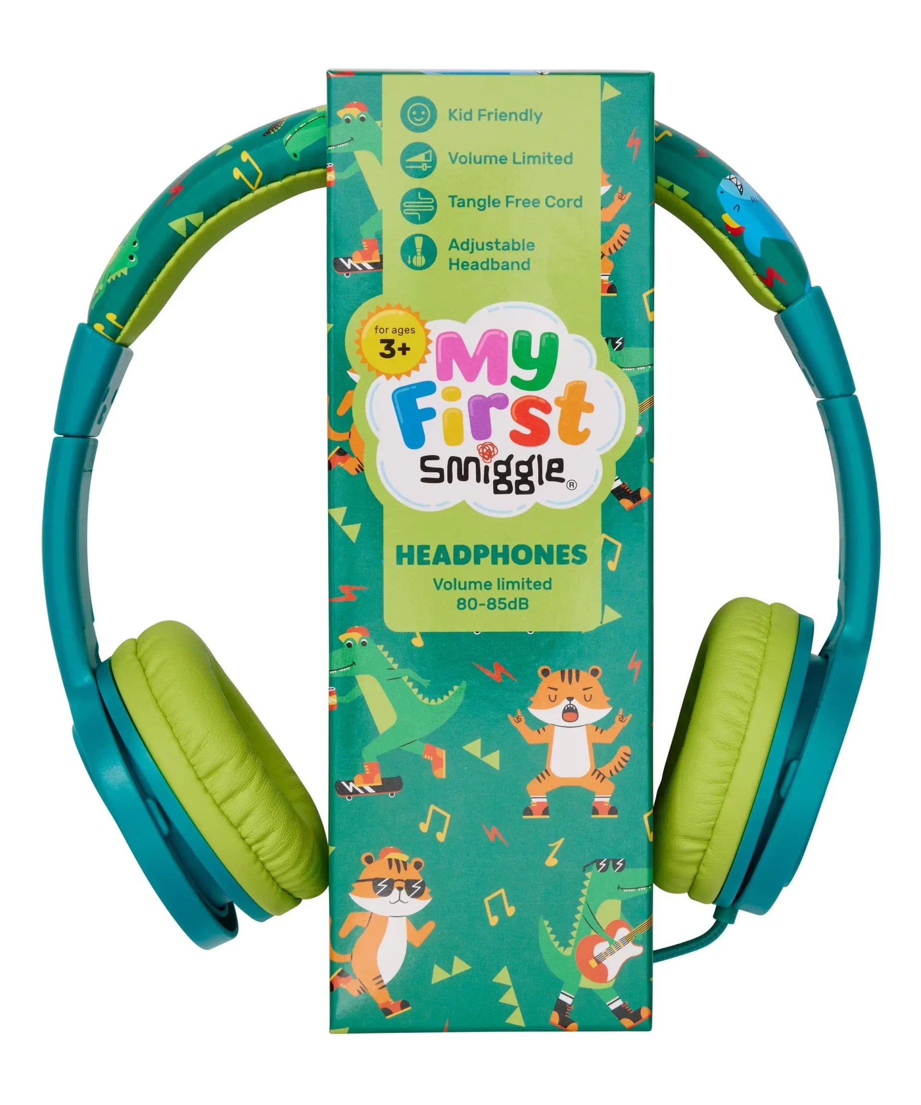 Smiggle - Lets Play Junior Vahşi Orman Kulak Üstü Kulaklık-Dinossi