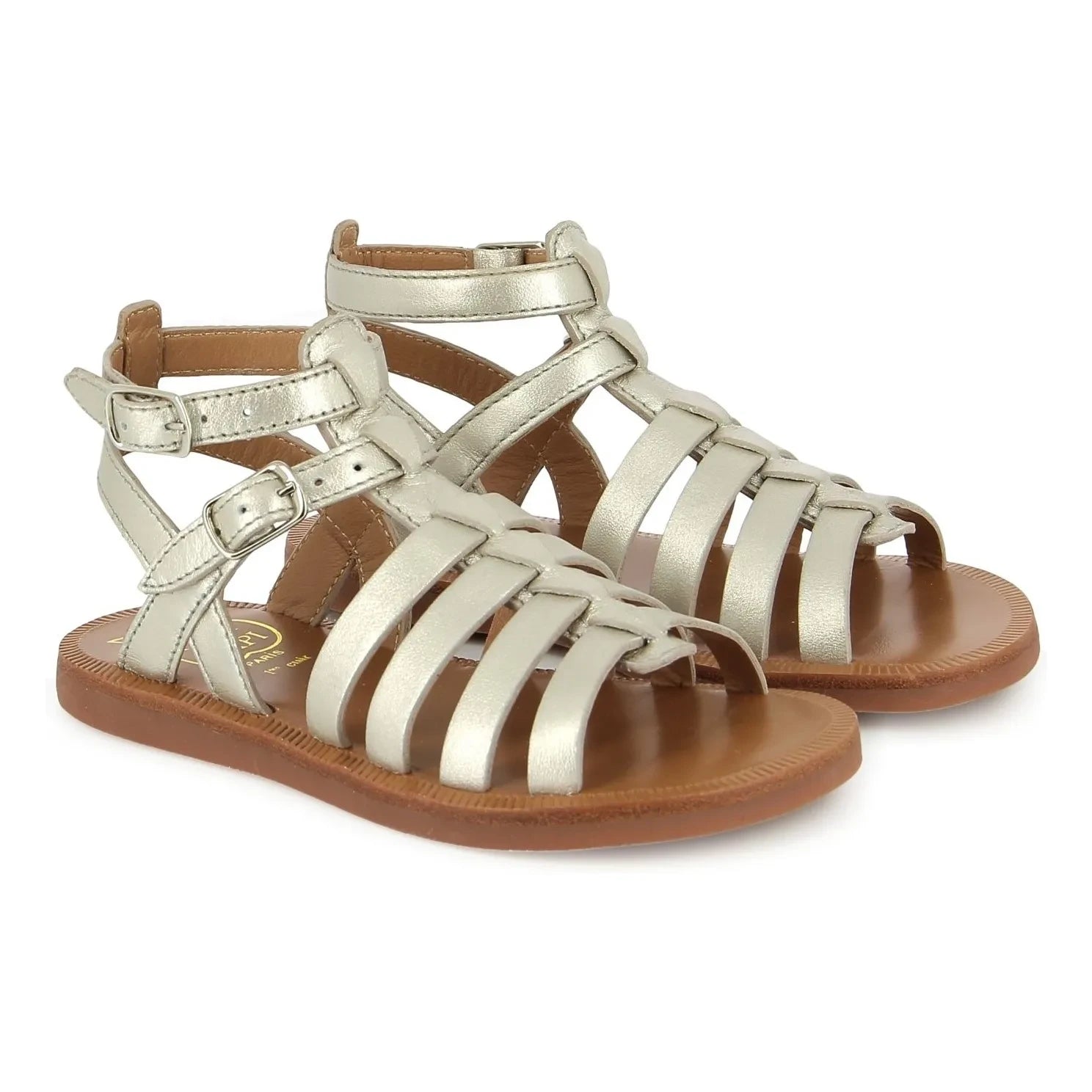 Pom d'Api - Plagette Gladiator Sandaletler | Gümüş