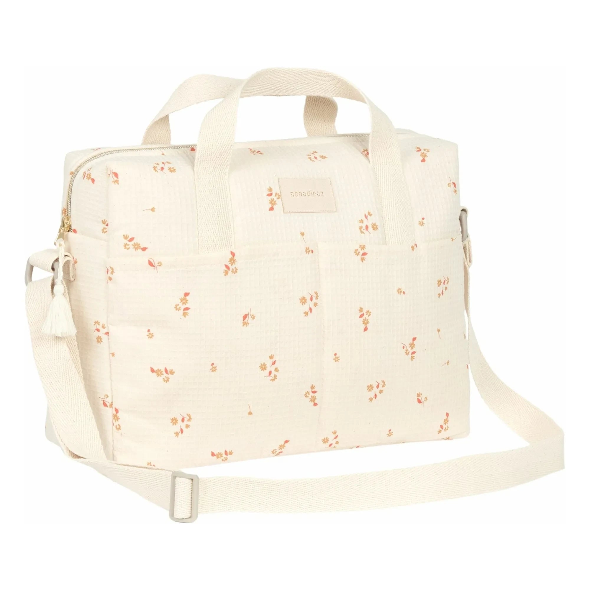 Nobodinoz - Gala Opera Lily Waterproof Baby Changing Bag | Ecru