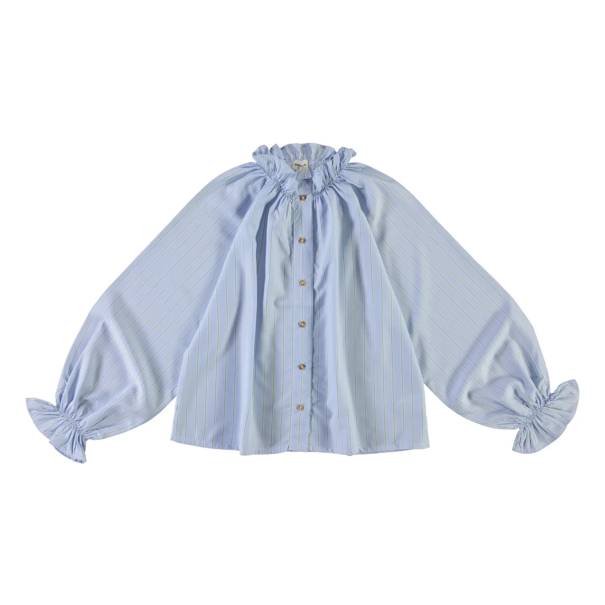 Poudre Organic - Gestreifte Bluse Garam | Grün
