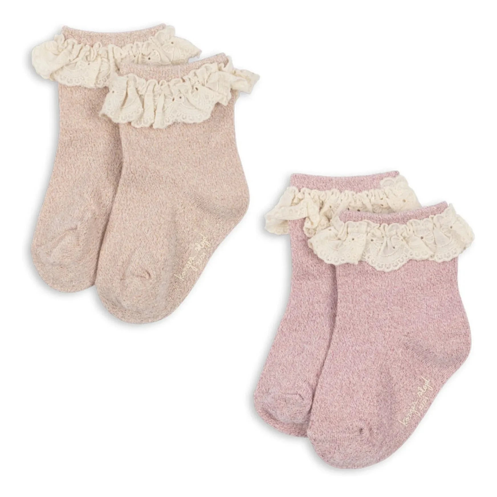 Konges Sløjd - 2 Paar Gewebte Socken | Rosa