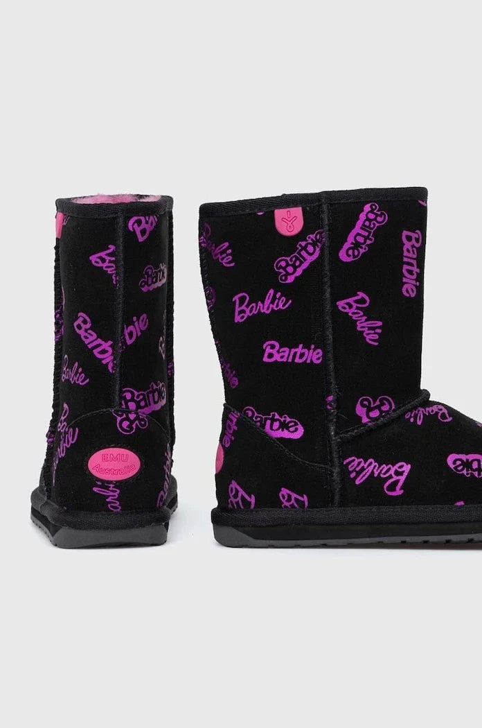 Çocuk süet botlar Emu Australia Barbie? Wallaby Print Lo