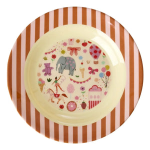 Rice - Fun Fair Melamin Suppenteller | Rosa