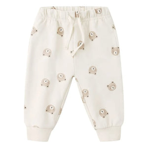 Quincy Mae - Jogger mit Bio-Baumwoll-Bärchen | Ecru