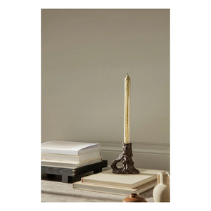 Ferm Living - Dryp Sebze Balmumu Mumlar - 2'li Set | Zeytin yeşili