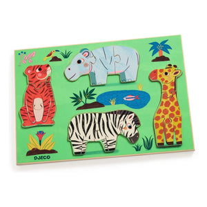 Djeco - Cuckoo Tiger Holzpuzzle