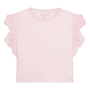 Louise Misha - Malalia besticktes T-Shirt Bio-Baumwolle | Pink