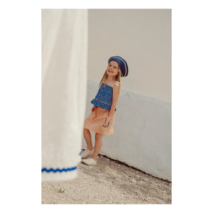 THE LiTTLE POETS - Rosalia Nature Organic Cotton Crop Top | Royal Blue