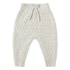 Quincy Mae - Recycled Fiber Knit Chiné Pants | Light Blue