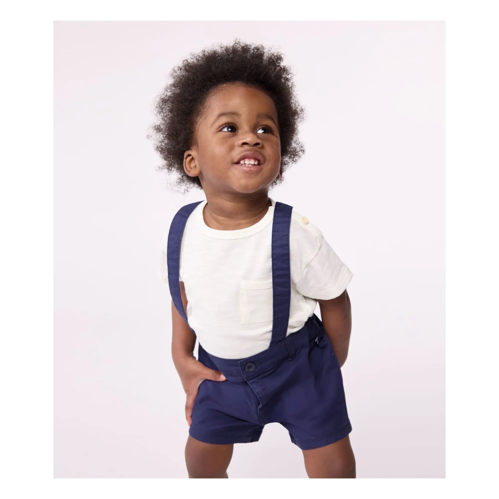 Petit Bateau - Mufasa Organik Pamuk Askılı Şort | Lacivert