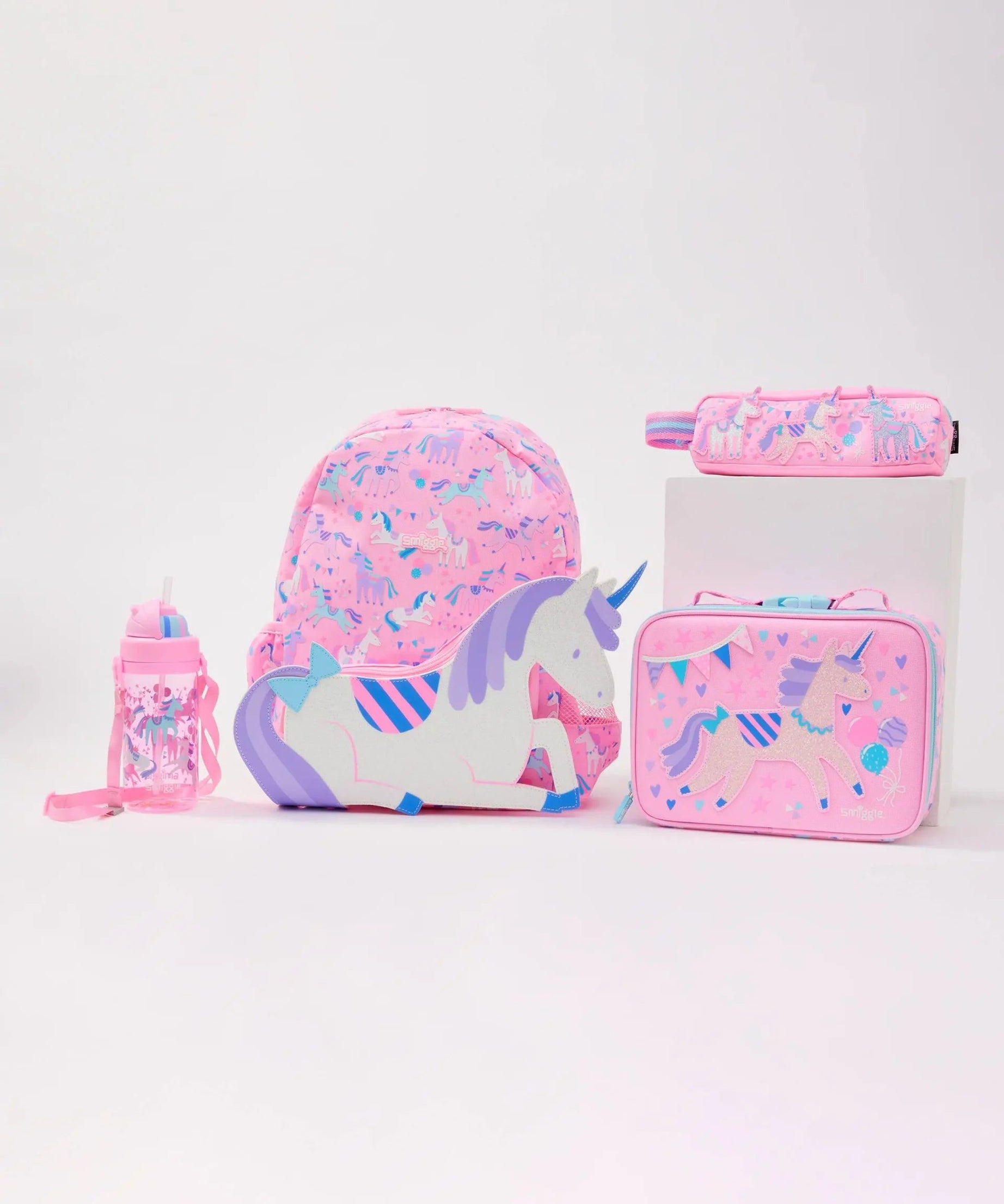 Smiggle - Glide 4lü Anaokulu ve Kreş Çanta Seti-Dinossi