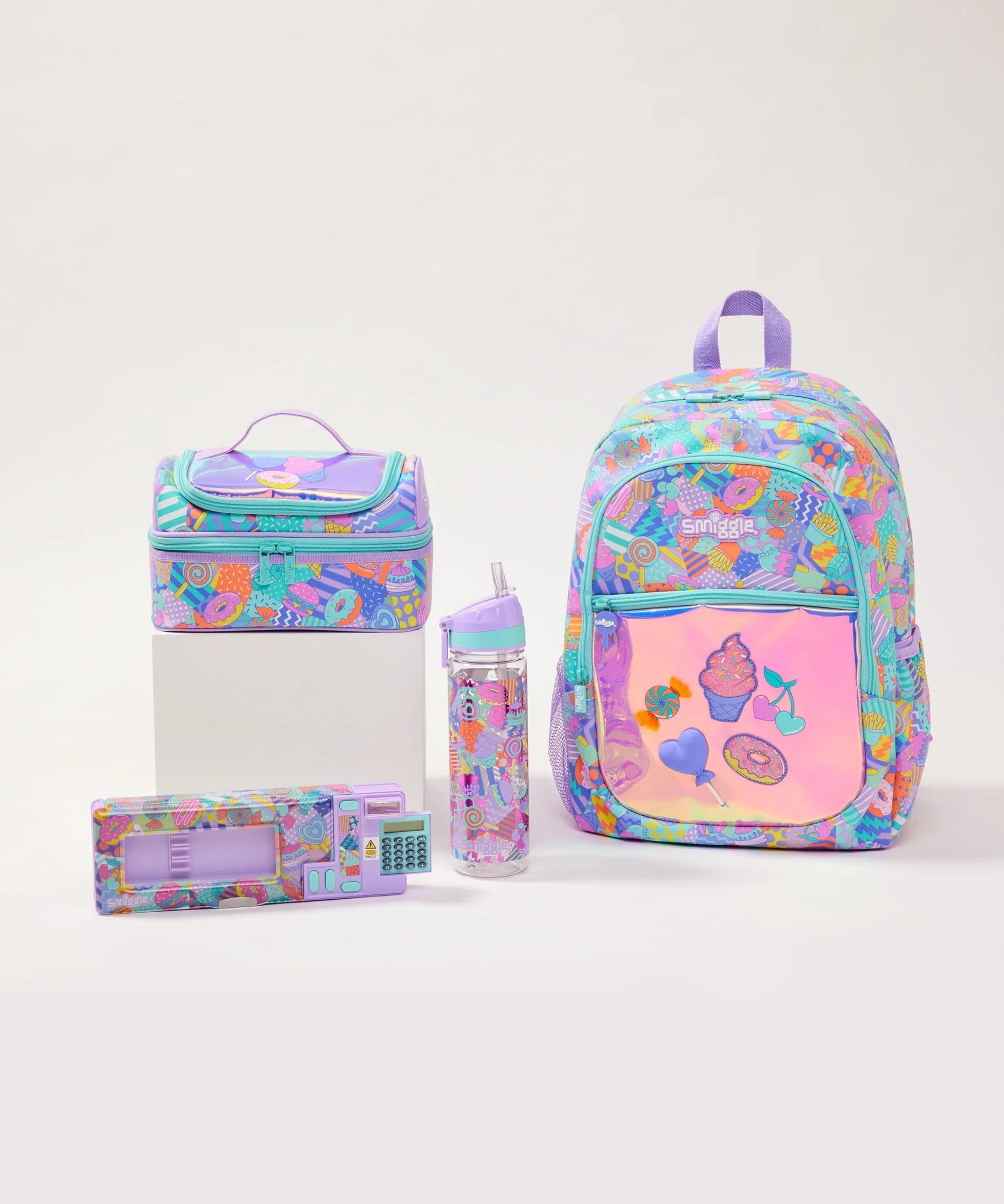 Smiggle - Away 4lü Okul Çanta Seti-Dinossi