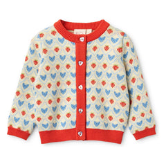 Flöss - Léa Cœurs cardigan | Red